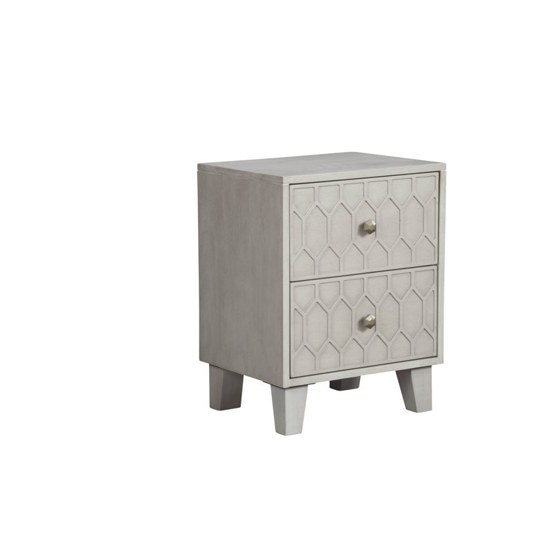 Langley Street Klinger Solid + Manufactured Wood Nightstand & Reviews Wayfair